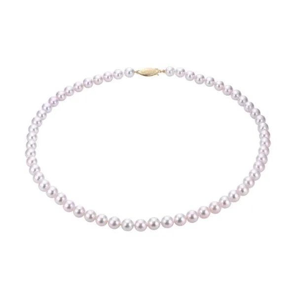14K Yellow Gold 6 - 6.5 mm High Luster Cultured Akoya Pearl Necklace - 18 inches Paul Bensel Jewelers Yuma, AZ