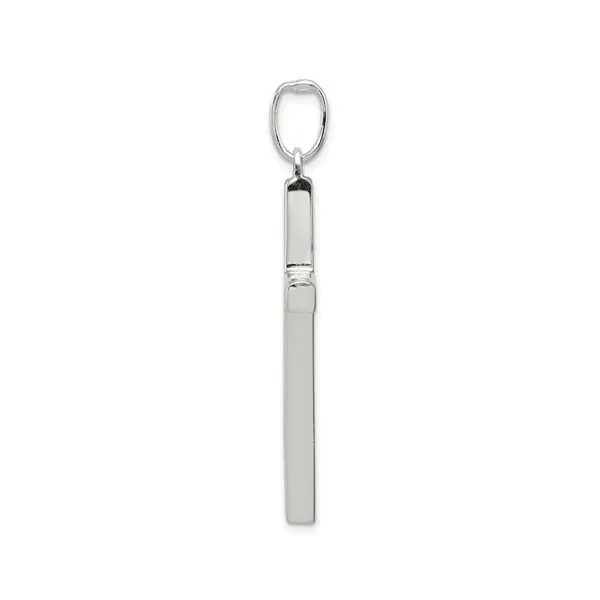 Sterling Silver Polished Latin Cross Pendant Image 2 Paul Bensel Jewelers Yuma, AZ