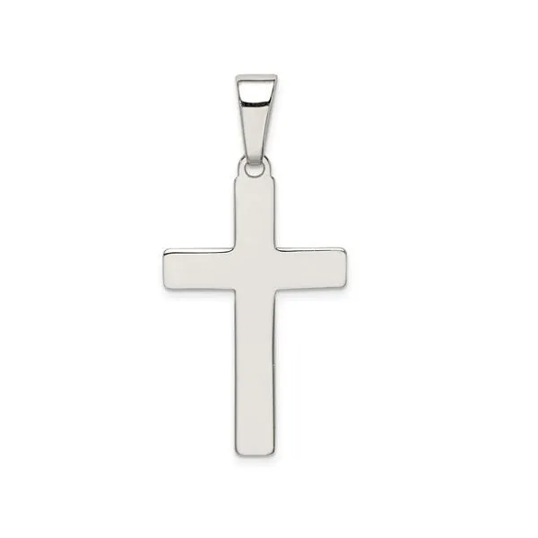 Sterling Silver Polished Cross Pendant Image 3 Paul Bensel Jewelers Yuma, AZ