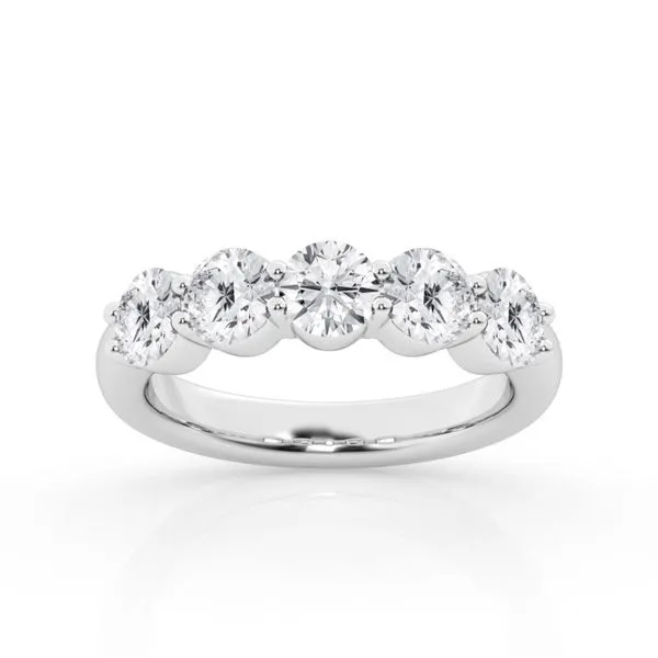 14K White Gold 3.50 ctw Lab Grown Round Anniversary Band Paul Bensel Jewelers Yuma, AZ