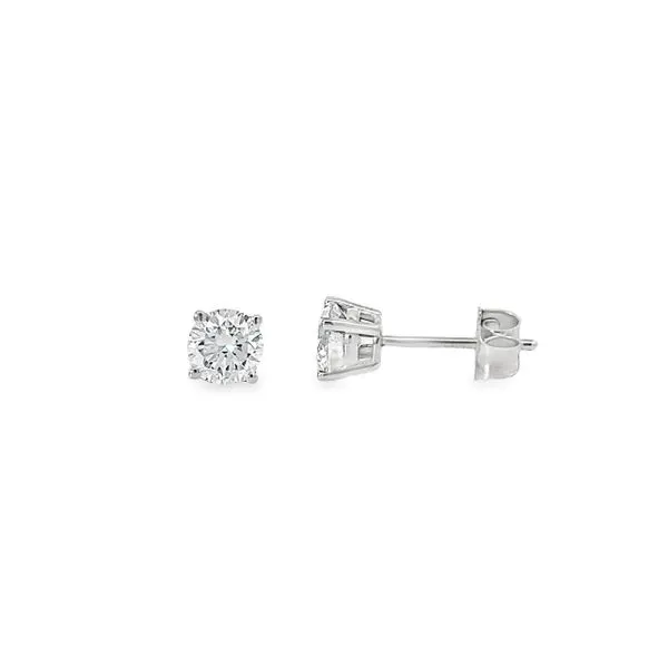 14K White Gold Four-Prong Basket Style 3/4 ctw Lab Grown Diamond Studs Paul Bensel Jewelers Yuma, AZ