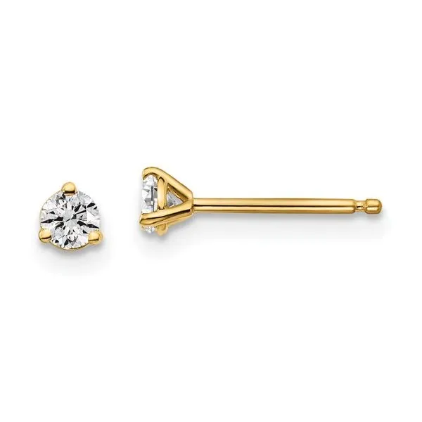 14K Yellow Gold 1/10 ctw Round Lab Grown Diamond Martini Studs Paul Bensel Jewelers Yuma, AZ