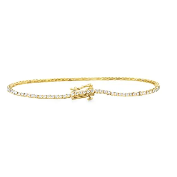 14K Yellow Gold 1 ctw Lab Grown Diamond Tennis Bracelet Image 2 Paul Bensel Jewelers Yuma, AZ