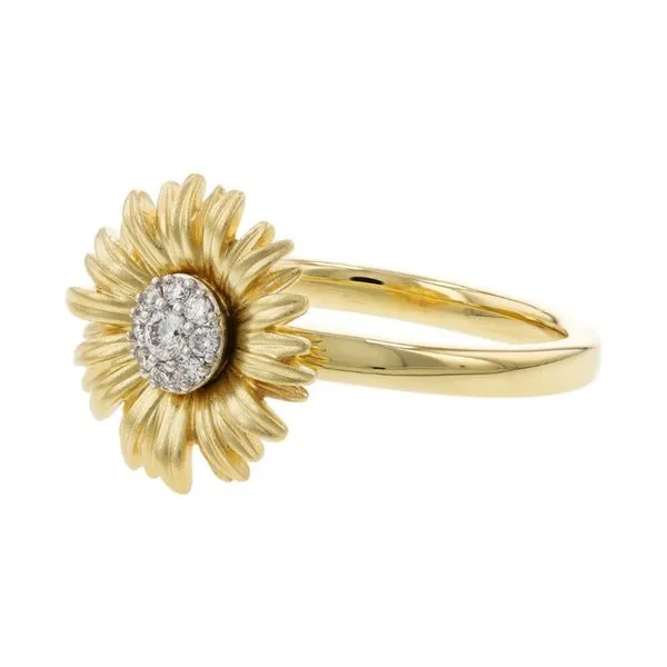 14K Two Tone Sunflower Motif Ring Image 2 Paul Bensel Jewelers Yuma, AZ
