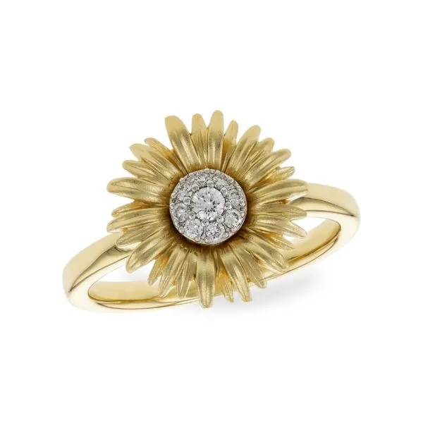 14K Two Tone Sunflower Motif Ring Paul Bensel Jewelers Yuma, AZ