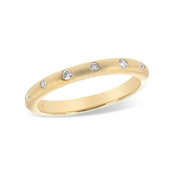 14K Yellow Gold 0.09 ctw Flush Set Stackable Diamond Band Paul Bensel Jewelers Yuma, AZ