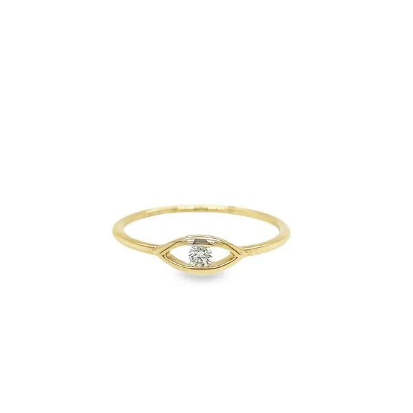 14K Yellow Gold Diamond Evil Eye Fashion Ring Paul Bensel Jewelers Yuma, AZ