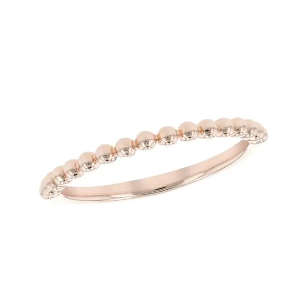 14K Rose Gold 2 mm Beaded Stackable Fashion Ring Paul Bensel Jewelers Yuma, AZ