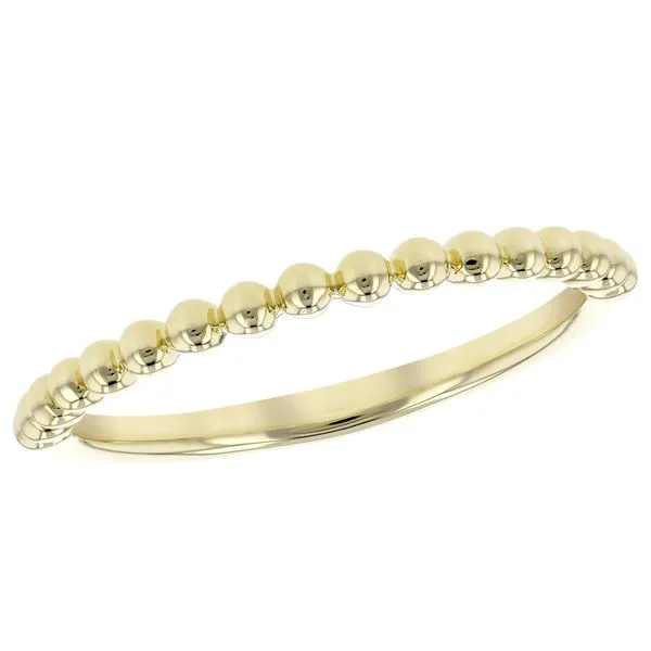 14K Yellow Gold 2 mm Beaded Stackable Fashion Ring Paul Bensel Jewelers Yuma, AZ