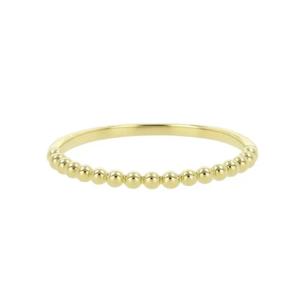 14K Yellow Gold 2 mm Beaded Stackable Fashion Ring Paul Bensel Jewelers Yuma, AZ