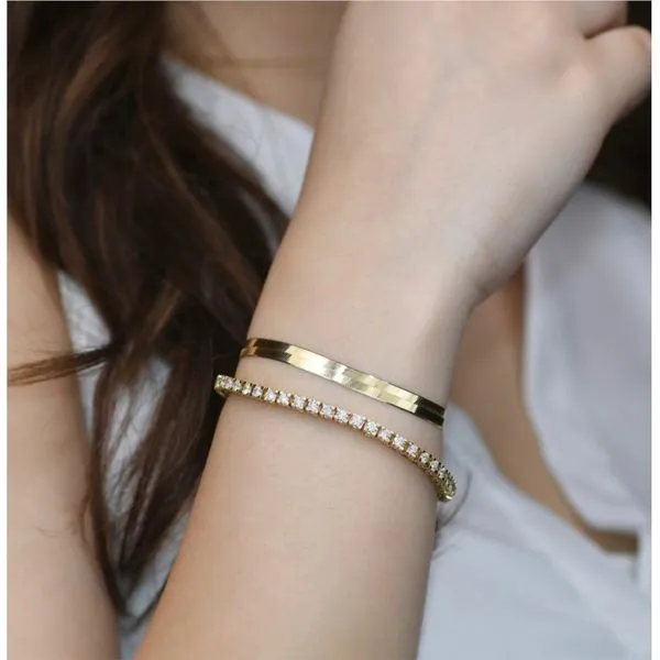 14K Yellow Gold 4 ctw Diamond Tennis Bracelet Image 2 Paul Bensel Jewelers Yuma, AZ