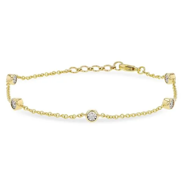 14K Yellow Gold Double Sided 0.25 ctw Diamond Station Bracelet Paul Bensel Jewelers Yuma, AZ