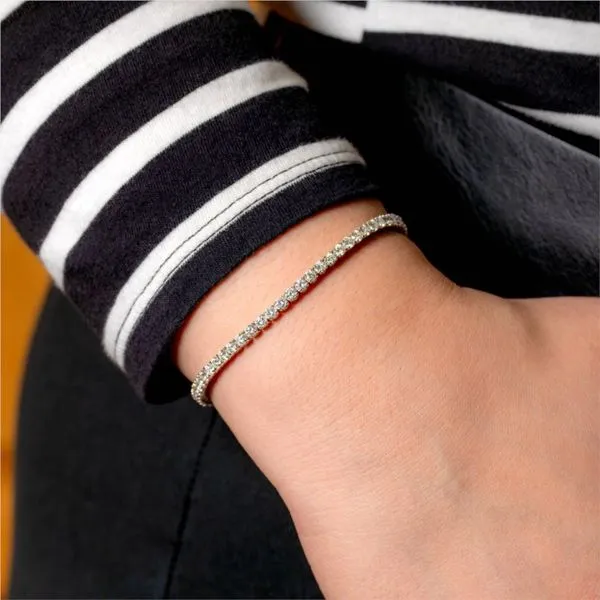 14K White Gold 5 ctw Diamond Tennis Bracelet Image 2 Paul Bensel Jewelers Yuma, AZ
