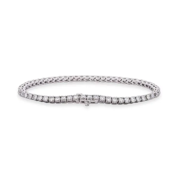 14K White Gold 5 ctw Diamond Tennis Bracelet Image 3 Paul Bensel Jewelers Yuma, AZ