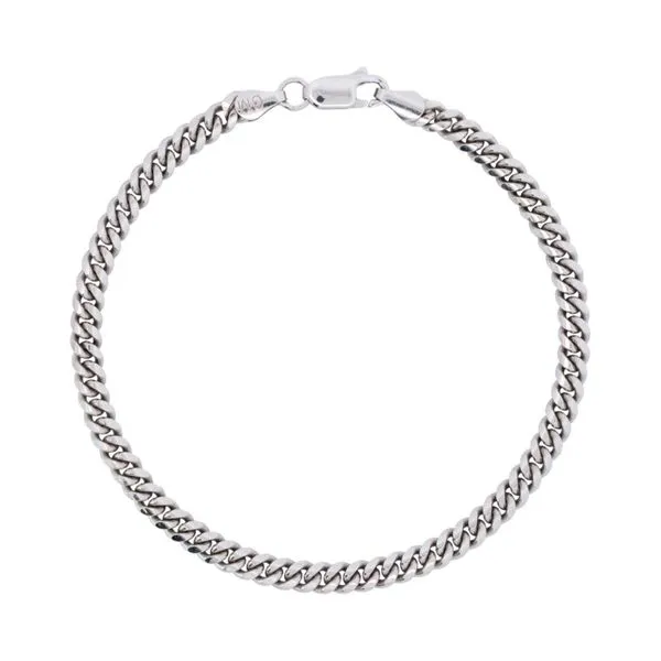 Sterling Silver Rhodium Plated 4 mm Miami Cuban Bracelet Paul Bensel Jewelers Yuma, AZ