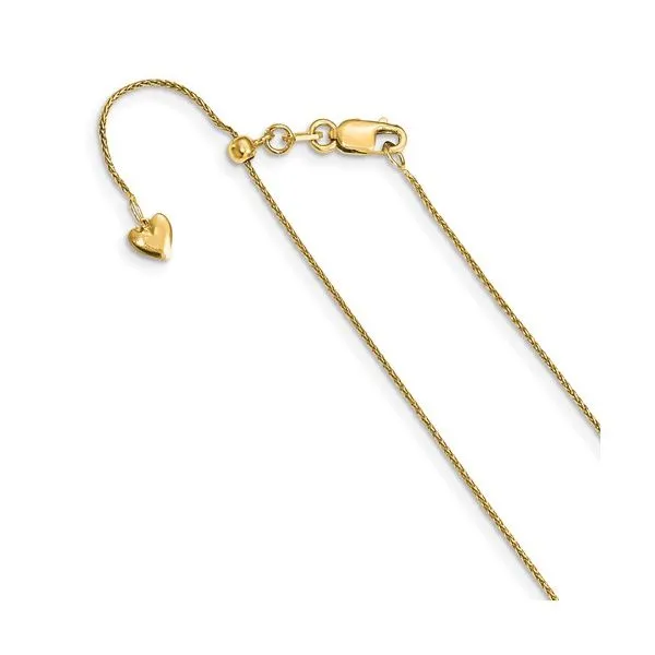 14K Yellow Gold 1 mm D/C Wheat Chain - 22 inch Adjustable Paul Bensel Jewelers Yuma, AZ