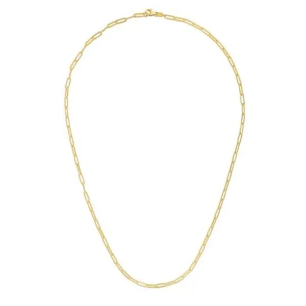 14K Yellow Gold 2.5 mm Paper Clip Chain - 20 inches Image 3 Paul Bensel Jewelers Yuma, AZ