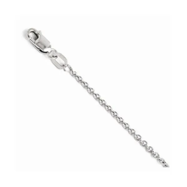 14K White Gold 1.3 mm Diamond Cut Cable Chain - 18 inches Paul Bensel Jewelers Yuma, AZ