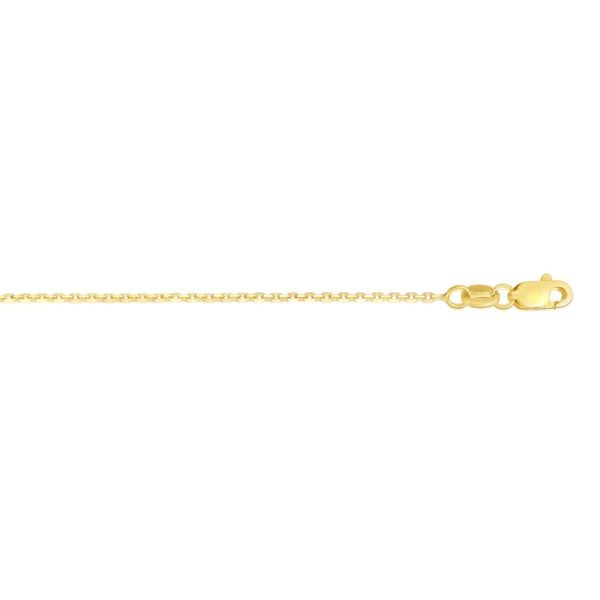 14K Yellow Gold 0.87 mm D/C cable chain - 18 inches Image 4 Paul Bensel Jewelers Yuma, AZ