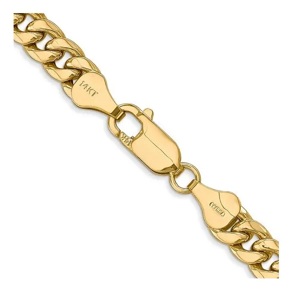 10K Yellow Gold 6 mm Semi-Solid Miami Cuban Link Chain - 24 inches Image 3 Paul Bensel Jewelers Yuma, AZ