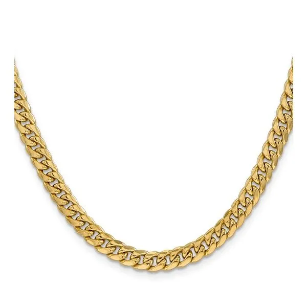 10K Yellow Gold 6 mm Semi-Solid Miami Cuban Link Chain - 24 inches Paul Bensel Jewelers Yuma, AZ