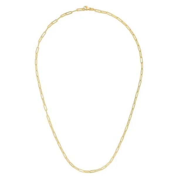 14K Yellow Gold 2.5 mm Paper Clip Chain - 18 inches Image 3 Paul Bensel Jewelers Yuma, AZ
