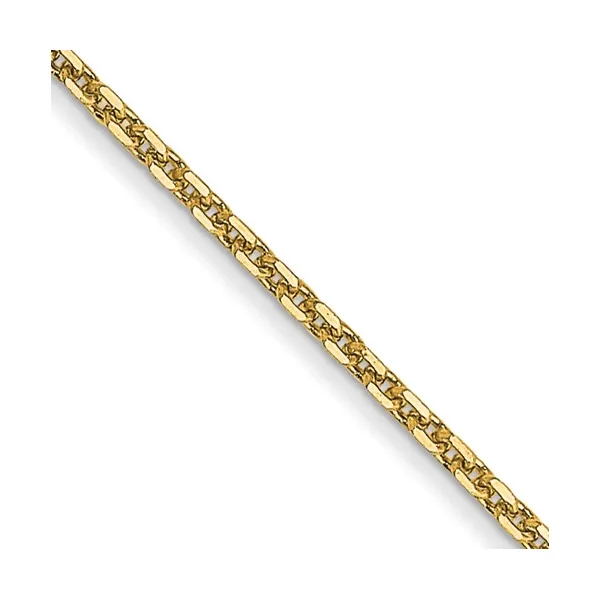 14K Yellow Gold 1 mm D/C Adjustable Cable Chain - 18 inches Image 2 Paul Bensel Jewelers Yuma, AZ