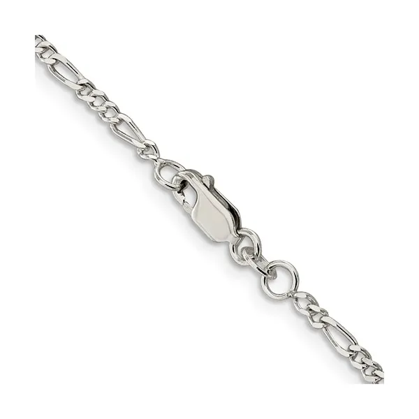 Sterling Silver Rhodium-Plated 2.25 mm Figaro Chain - 24 inches Image 2 Paul Bensel Jewelers Yuma, AZ