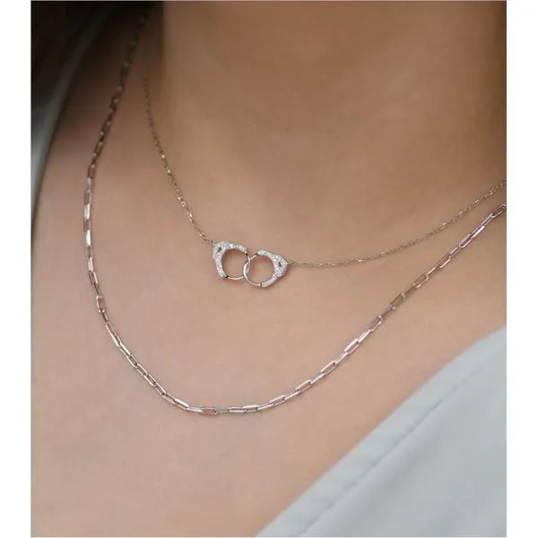 Sterling Silver Rhodium-Plated 1.8 mm Paper Clip Chain - 22 inch adjustable Image 2 Paul Bensel Jewelers Yuma, AZ