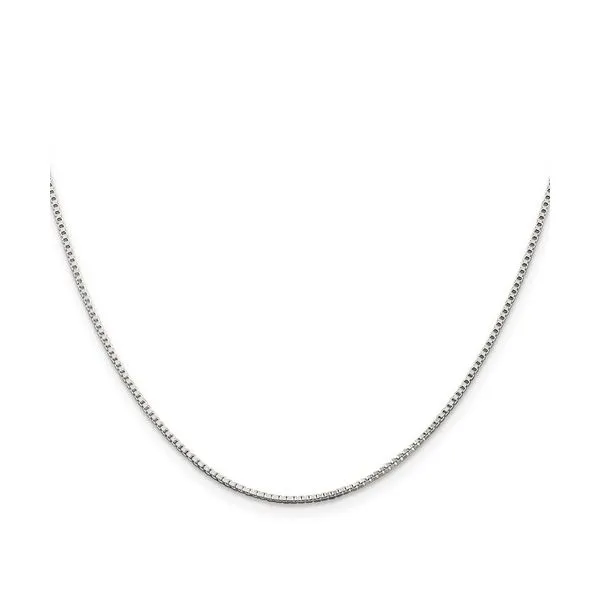 Sterling Silver Rhodium-Plated 1.25 mm Box Chain - 20 inches Paul Bensel Jewelers Yuma, AZ