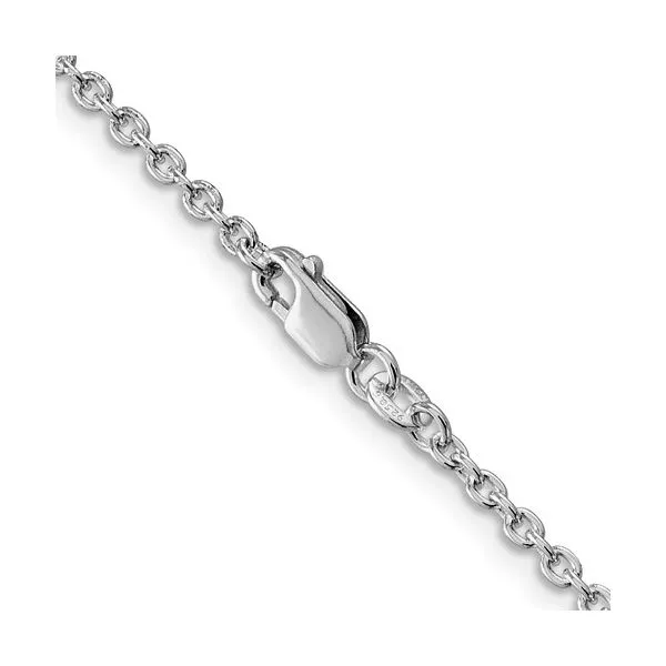 Sterling Silver Rhodium-Plated 2.25 mm Cable Chain - 24 inches Image 2 Paul Bensel Jewelers Yuma, AZ