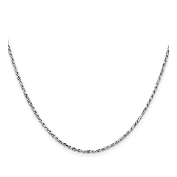 Sterling Silver Rhodium-Plated 1.7 mm Diamond Cut Rope Chain - 20 inches Paul Bensel Jewelers Yuma, AZ