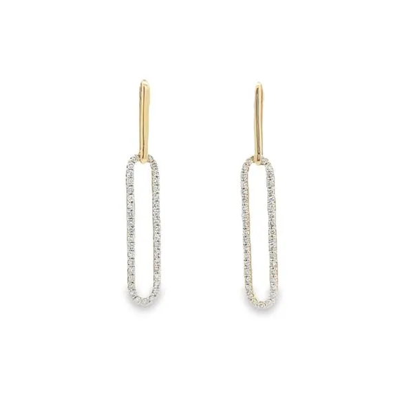 14K Yellow Gold Dangle Paper Clip Earrings Paul Bensel Jewelers Yuma, AZ