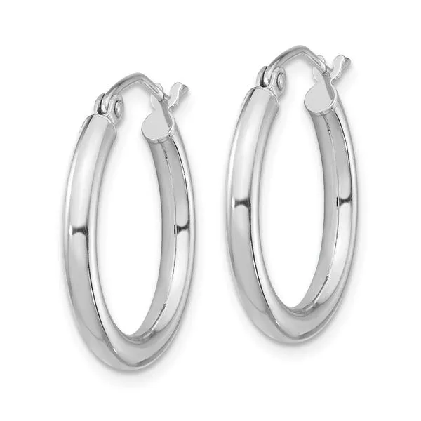 Sterling Silver 2.5 x 20 mm Polished Hoops Image 3 Paul Bensel Jewelers Yuma, AZ