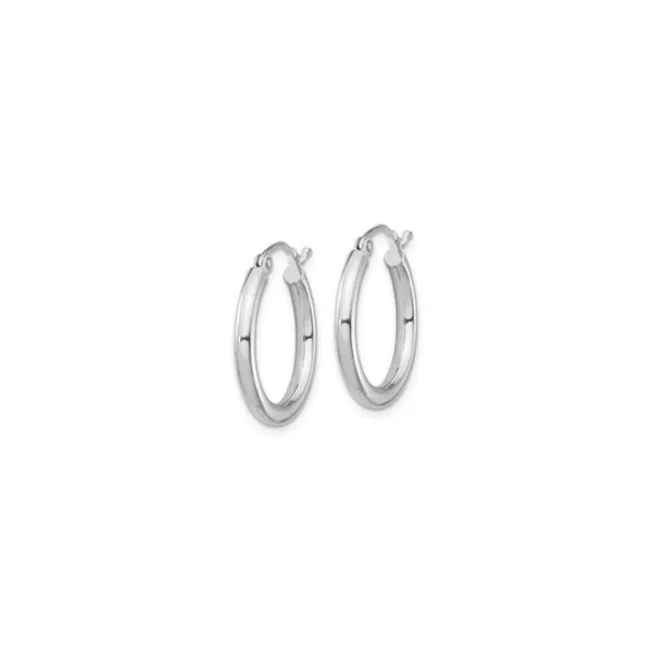 Sterling Silver 2.5 x 20 mm Polished Hoops Image 4 Paul Bensel Jewelers Yuma, AZ