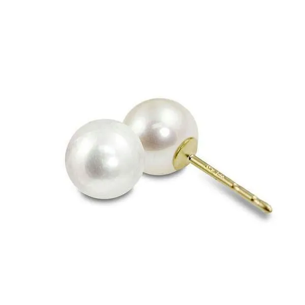 14K Yellow Gold 7 - 7.5 mm Cultured Akoya Studs Paul Bensel Jewelers Yuma, AZ