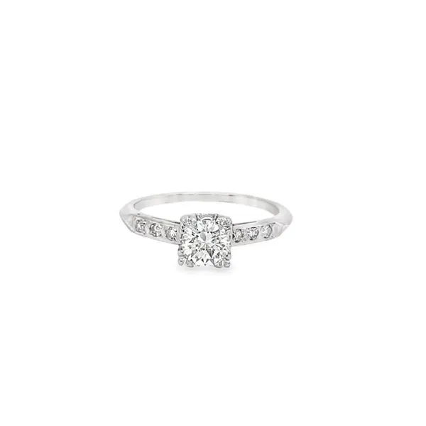 14K White Gold 0.65 ctw Accented Diamond Engagement Ring Image 2 Paul Bensel Jewelers Yuma, AZ