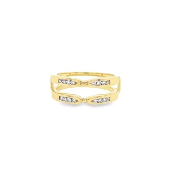 14K Yellow Gold 0.25 ctw Channel Set Ring Guard Image 3 Paul Bensel Jewelers Yuma, AZ