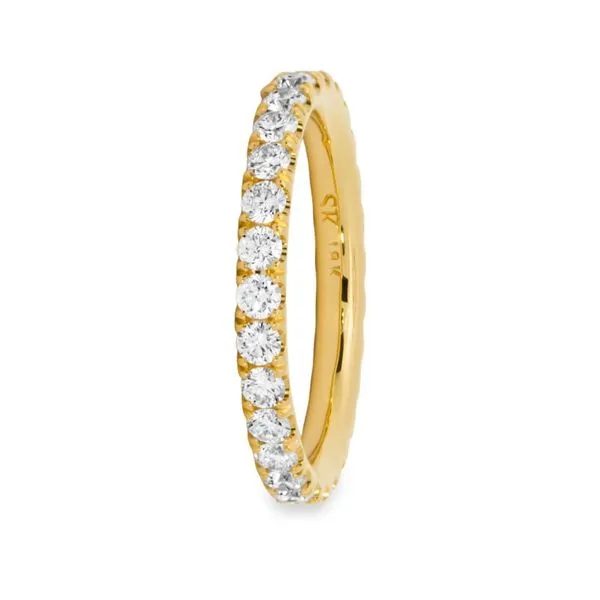 18K Yellow Gold 1.45 Carat Total Weight Diamond Band