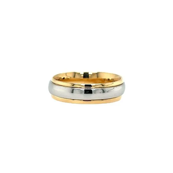 18K Yellow Gold and Platinum 5 mm Comfort Fit Wedding Band Paul Bensel Jewelers Yuma, AZ