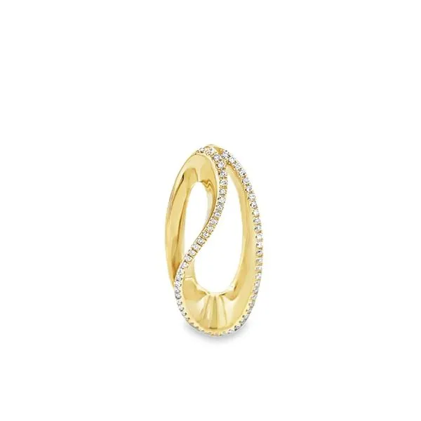 14K Yellow Gold Freeform Style Diamond Pendant Paul Bensel Jewelers Yuma, AZ