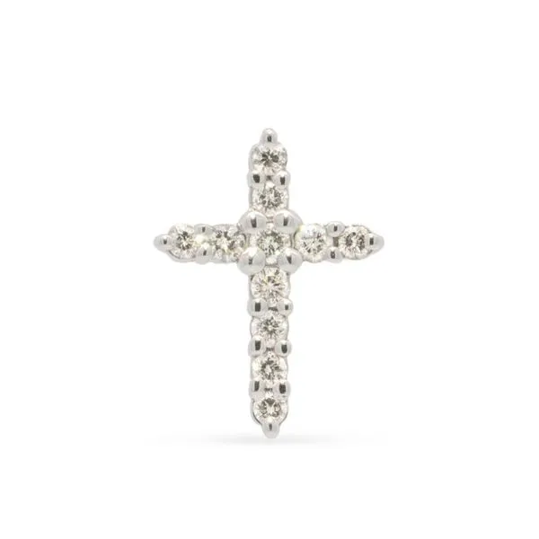 14K White Gold 14.5 x 10.75 mm Diamond Cross Pendant Paul Bensel Jewelers Yuma, AZ