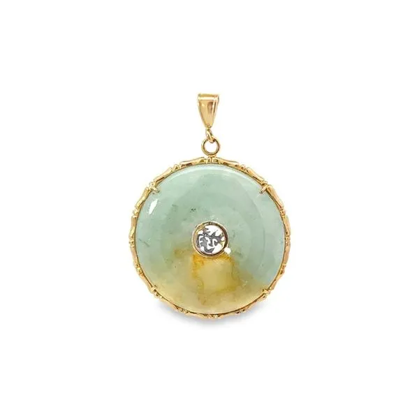 14K Yellow Gold Jadeite Pendant Paul Bensel Jewelers Yuma, AZ