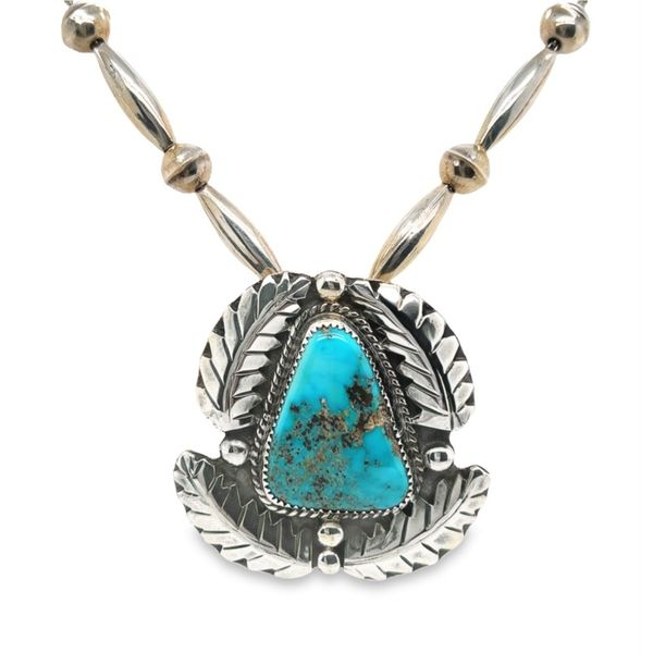 Sterling Silver Turquoise Necklace Image 2 Paul Bensel Jewelers Yuma, AZ