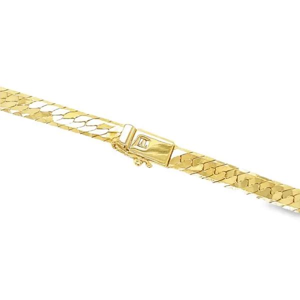 14K Yellow Gold V-Style Herringbone Necklace - 16 inches Image 2 Paul Bensel Jewelers Yuma, AZ