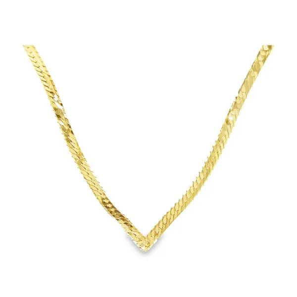 14K Yellow Gold V-Style Herringbone Necklace - 16 inches Paul Bensel Jewelers Yuma, AZ