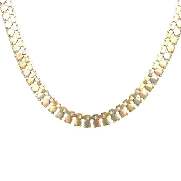 14K Tri Tone Fancy Link Necklace Paul Bensel Jewelers Yuma, AZ