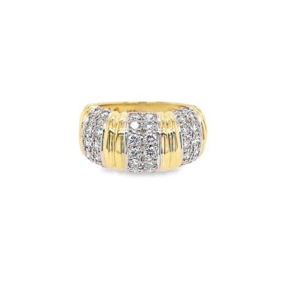 18K Two Tone Domed Diamond Ring Paul Bensel Jewelers Yuma, AZ