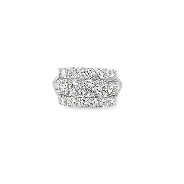 14K White Gold 1.95 ctw Three Row Diamond Fashion Ring Image 2 Paul Bensel Jewelers Yuma, AZ