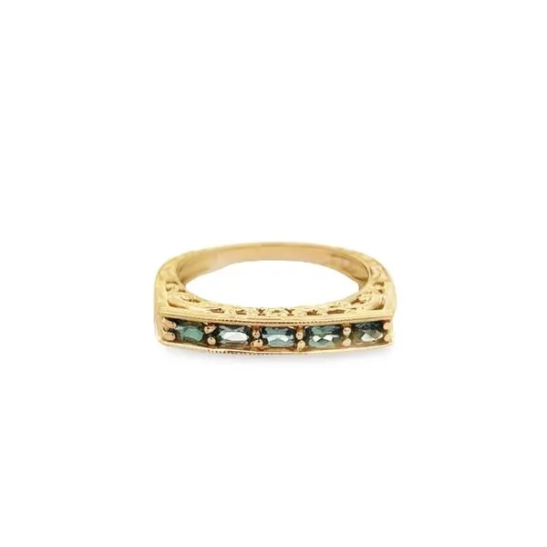 14K Yellow Gold Five Stone Alexandrite Band Image 3 Paul Bensel Jewelers Yuma, AZ